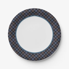 Clan Mackenzie Weathered Tartan Border Pappteller