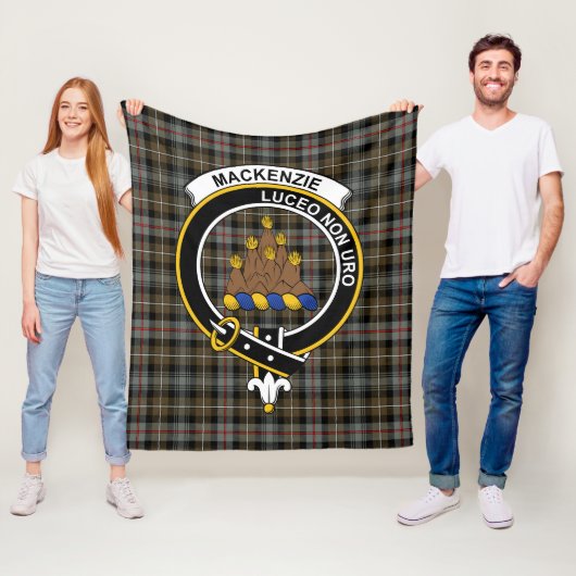 Clan MacKenzie Weathered Tartan Kariert Fleecedecke (Beispiel)