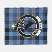 Clan MacKie Blue Tartan Kariert Fleecedecke (Vorderseite (Horizontal))