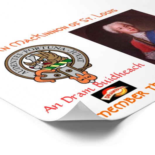 Clan MacKinnon Drambuie Poster (Ecke)