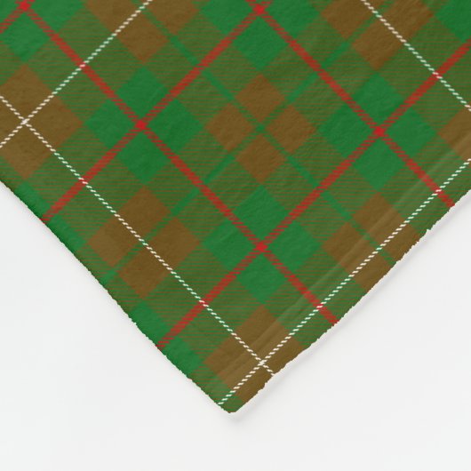 Clan MacKinnon Jagd Tartan Fleecedecke (Ecke)