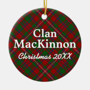 Clan MacKinnon Scottish Tartan Keramikornament