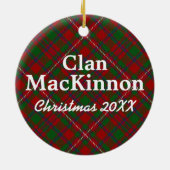 Clan MacKinnon Scottish Tartan Keramikornament (Hinten)