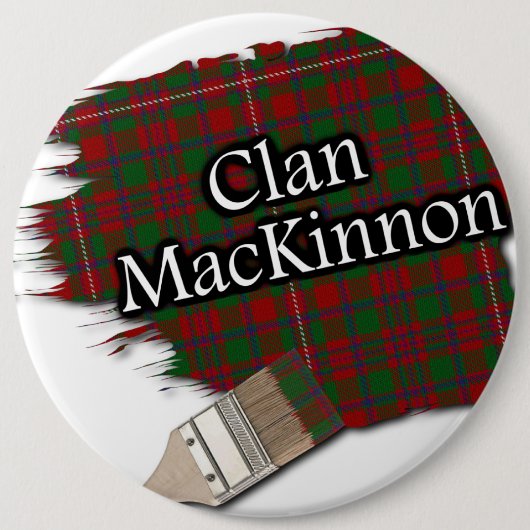 Clan MacKinnon Tartan Paint Brush Button (Vorderseite)