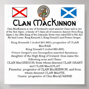 Clan MacKinnon u. Siol Alpin- die 7 Clane Poster
