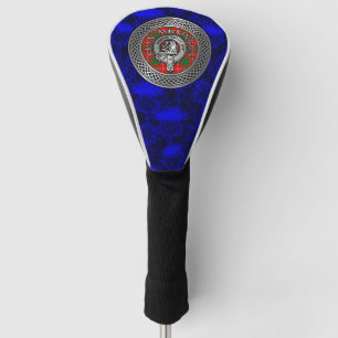 Clan MacKinnon Wappen & Tartan Knot on Thistle Golf Headcover