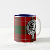 Clan MacKinnon Wappen & Tartan Zweifarbige Tasse (VorderseiteRechts)