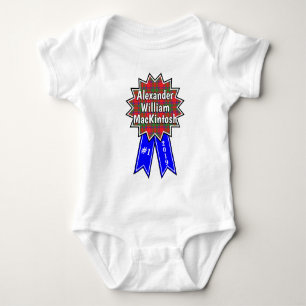 Clan MacKintosh #1 Award Blue Ribbon Baby Strampler