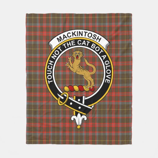 Clan MacKintosh Jagd Weathered Tartan Kariert Fleecedecke (Vorderseite)