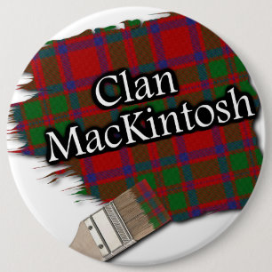 Clan MacKintosh Tartan Paint Brush Button