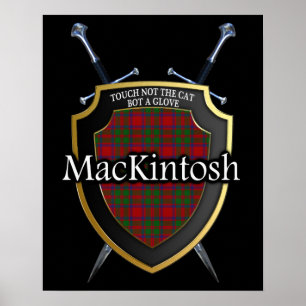 Clan MacKintosh Tartan Schottischer Schild & Schwe