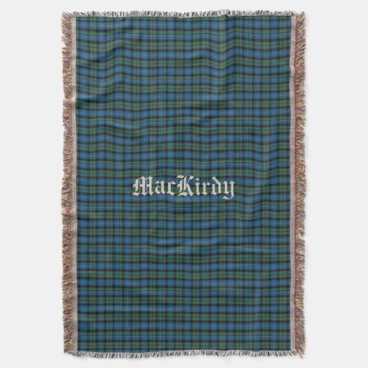 Clan MacKirdy Tartan Kariertes Custom Throw Blanke Decke (Vorderseite Vertikal)