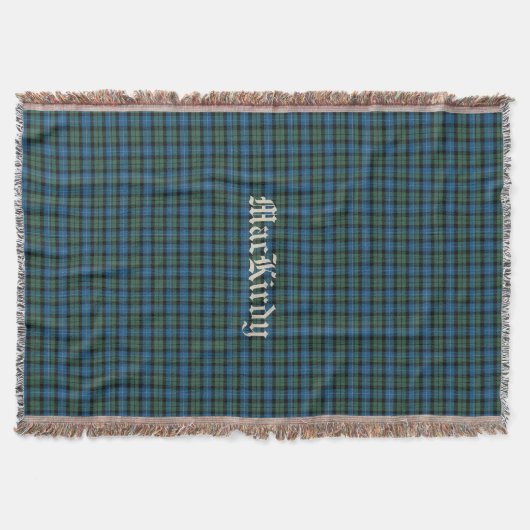 Clan MacKirdy Tartan Kariertes Custom Throw Blanke Decke (Vorderseite)