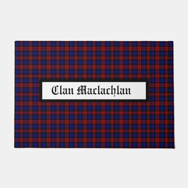 Clan Maclachlan Modern Tartan individuell anpassba Fußmatte (Vorderseite)