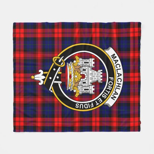 Clan MacLachlan Modern Tartan Kariert Fleecedecke (Vorderseite (Horizontal))