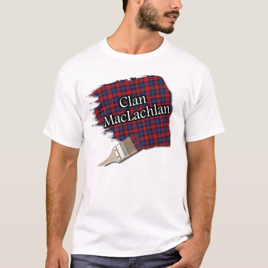 Clan MacLachlan Scottish Tartan Paint Shirt (Vorderseite)