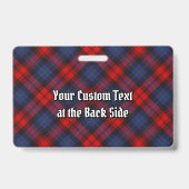 Clan MacLachlan Tartan Ausweis (Rückseite)