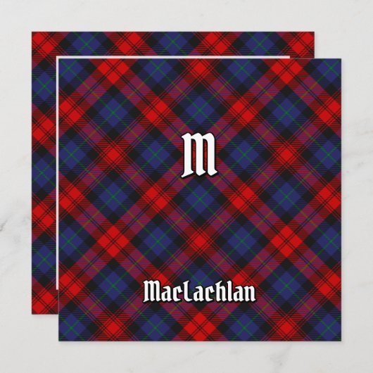 Clan MacLachlan Tartan Einladung (Vorne/Hinten)