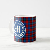 Clan MacLachlan Tartan Monogram Kaffeetasse (Vorderseite Links)