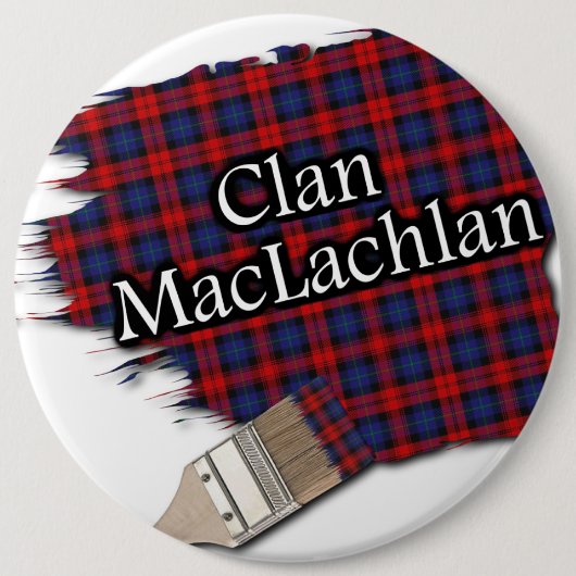 Clan MacLachlan Tartan Paint Brush Button (Vorderseite)