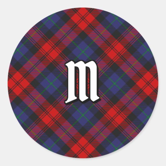 Clan MacLachlan Tartan Runder Aufkleber (Vorderseite)