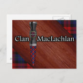 Clan MacLachlan Tartan Sgian Dubh Blade Postkarte (Vorne/Hinten)