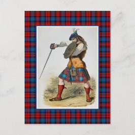 Clan MacLachlan Vintag Illustration Tartan Frame Postkarte