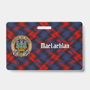 Clan MacLachlan-Wappen über Tartan Ausweis