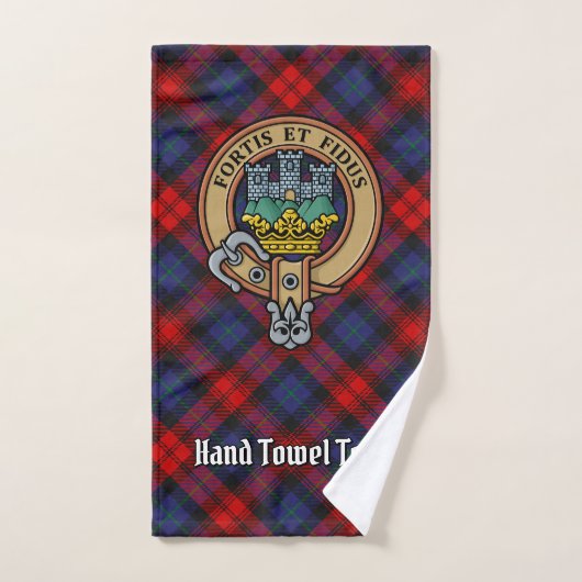 Clan MacLachlan Wappen über Tartan Badhandtuch Set (Handtuch)