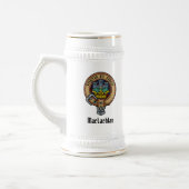 Clan MacLachlan Wappen über Tartan Bierglas (Links)