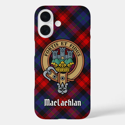 Clan MacLachlan Wappen über Tartan Case-Mate iPhone Hülle (Rückseite)