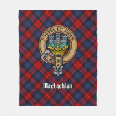 Clan MacLachlan Wappen über Tartan Fleecedecke (Vorderseite)