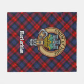 Clan MacLachlan Wappen über Tartan Fleecedecke (Vorderseite (Horizontal))