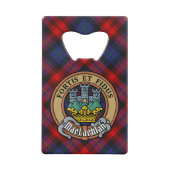 Clan MacLachlan Wappen über Tartan Geldbeutel Flaschenöffner (Vorderseite)