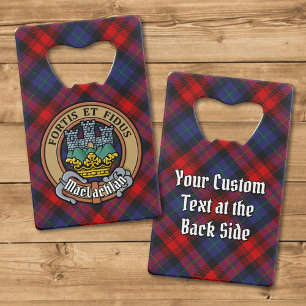 Clan MacLachlan Wappen über Tartan Geldbeutel Flaschenöffner