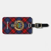 Clan MacLachlan Wappen über Tartan Gepäckanhänger (Vorderseite horizontal)