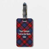 Clan MacLachlan Wappen über Tartan Gepäckanhänger (Rückseite vertikal)