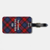 Clan MacLachlan Wappen über Tartan Gepäckanhänger (Rückseite horizontal)