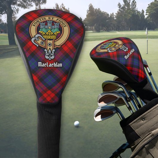 Clan MacLachlan Wappen über Tartan Golf Headcover