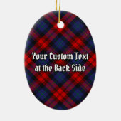 Clan MacLachlan Wappen über Tartan Keramik Ornament (Hinten)