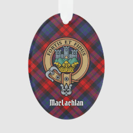 Clan MacLachlan Wappen über Tartan Ornament