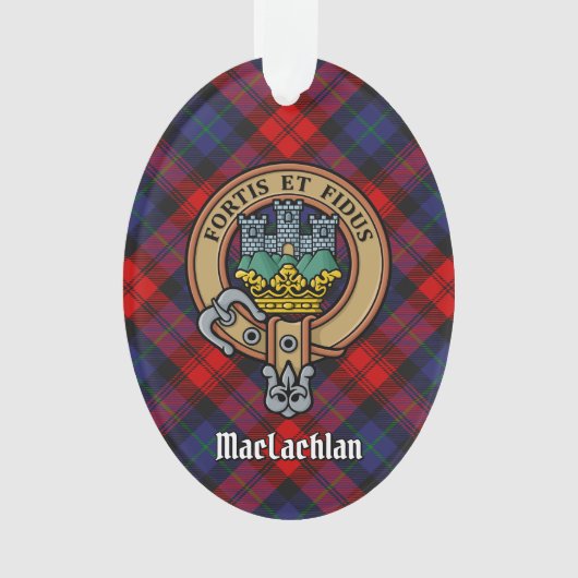 Clan MacLachlan Wappen über Tartan Ornament (Vorderseite)