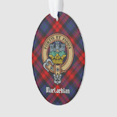 Clan MacLachlan Wappen über Tartan Ornament (Vorderseite)