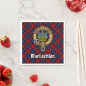 Clan MacLachlan Wappen über Tartan Serviette (Beispiel)