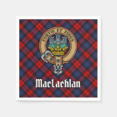 Clan MacLachlan Wappen über Tartan Serviette (Vorderseite)
