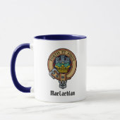Clan MacLachlan Wappen über Tartan Tasse (Links)