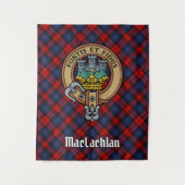 Clan MacLachlan Wappen über Tartan Wandteppich (Vorderseite)