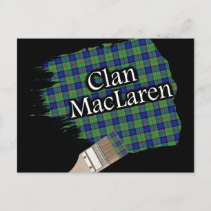Clan MacLaren Scottish Tartan Paint Brush Postkarte