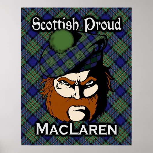 Clan MacLaren Scottish Tartan Poster (Vorne)