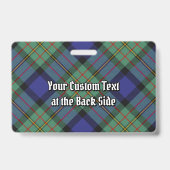 Clan MacLaren Tartan Ausweis (Rückseite)